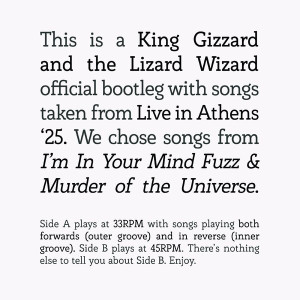 Songs from I'm In Your Mind Fuzz & Murder of the Universe - Live in Athens '25